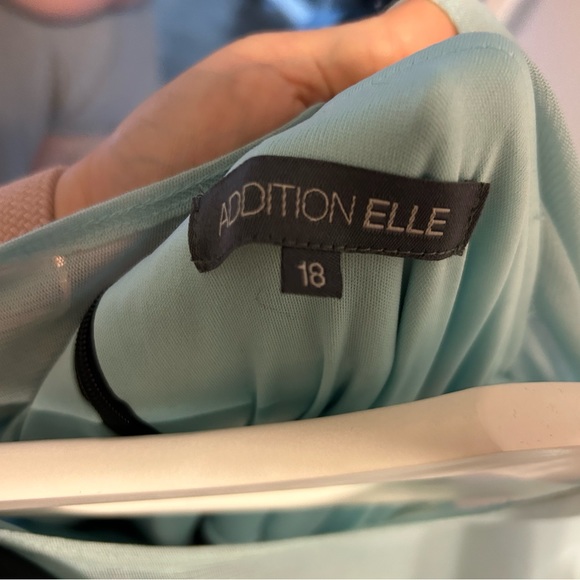 Turquoise/Black Knee Length RAYON Fitted Dress - Picture 3 of 3